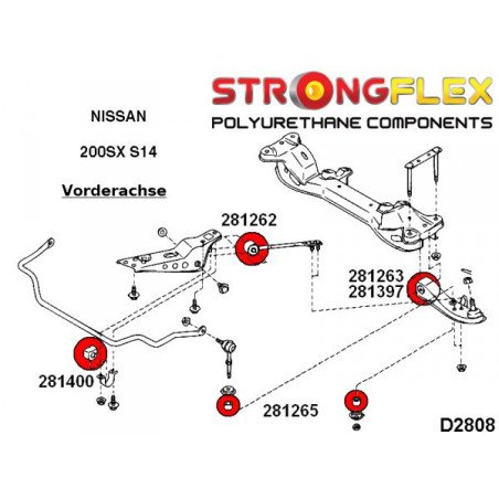 Front stabilizer bush 25-27mm SPORT