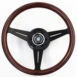 Nardi Deep Corn Steering Wheel - Wood with Black Spokes