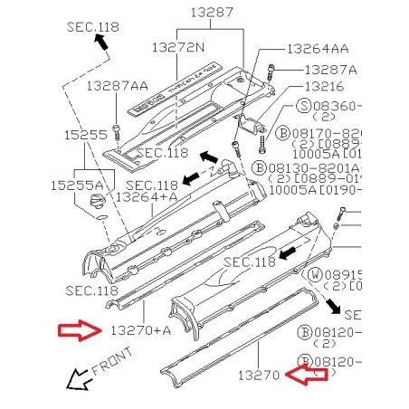 Nissan Skyline RB Rocker Cover Gaskets IN EX