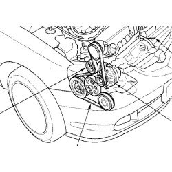 Honda K20 K24 V-ribbed belt